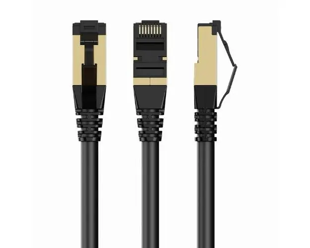 Cablu retea Gembird PP8-LSZHCU-BK-3M, S/FTP, Cat. 8, LSZH, 3m (Negru)