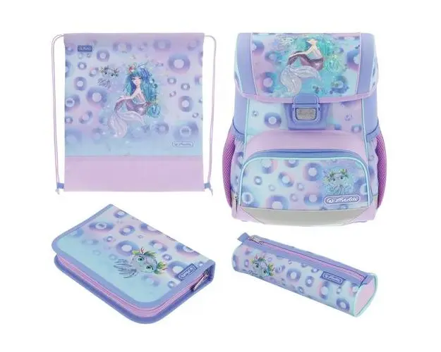 Ghiozdan echipat Herlitz Loop Plus motiv Mystic Mermaid, 31 x 37 x 22 cm, Poliester