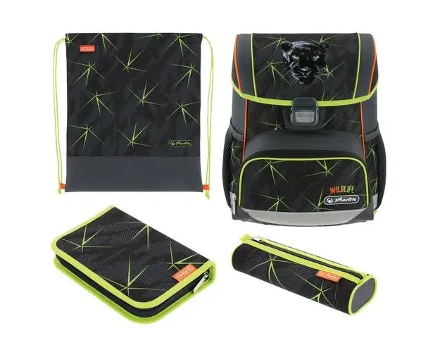 Ghiozdan echipat Herlitz Loop Plus motiv Wild Life, 31 x 37 x 22 cm, Poliester