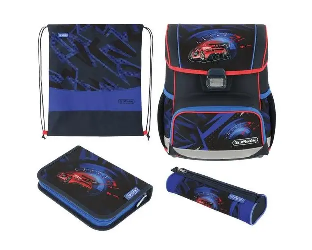 Ghiozdan echipat Herlitz Loop Plus motiv High Speed, 31 x 37 x 22 cm, Poliester