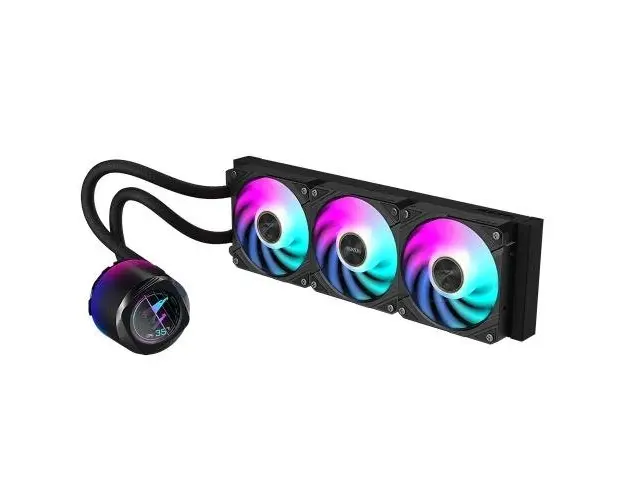 Cooler CPU Gigabyte Aorus Waterforce X II 360, iluminare ARGB, 3x 120mm, 2400 rpm, PWM (Negru)