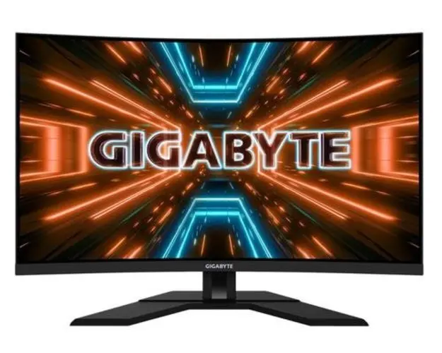 Monitor Gaming VA LED Gigabyte 31.5inch M32QC-EK, WQHD (2560x1440), HDMI, DisplayPort, AMD FreeSync, Ecran curbat, 165 Hz, 1 ms (Negru)