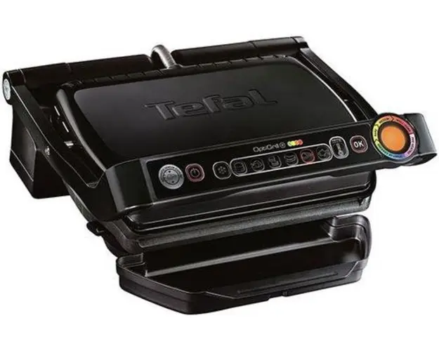 Gratar electric Tefal OptiGrill+ Snacking & Baking GC714834, 2000W, 6 programe (Negru)