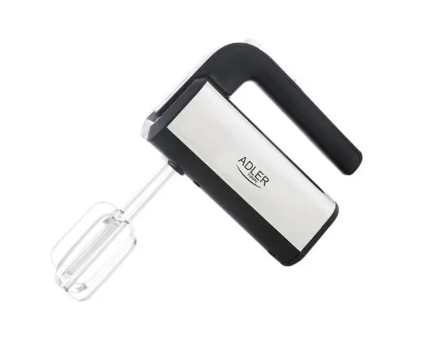 Mixer de mana Adler AD 4225, 800 W, 5 viteze, Turbo, LED (Negru/Inox)
