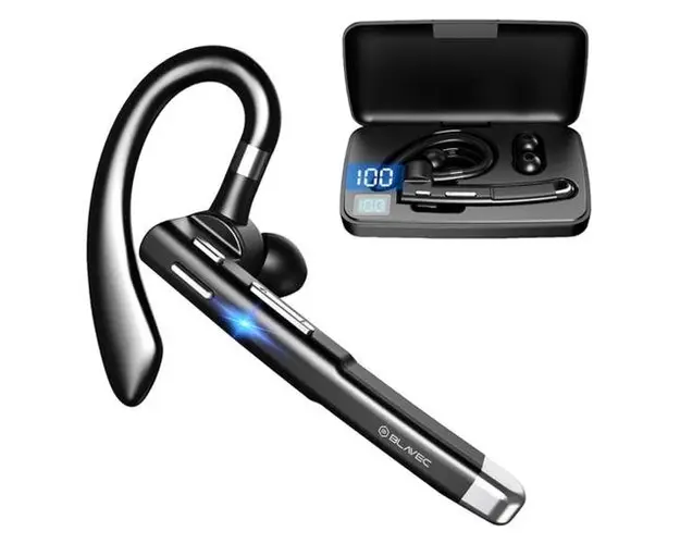 Casca mono Bluetooth Blavec Discover 55, Bluetooth MultiPoint, A2DP, Microfon (Negru)