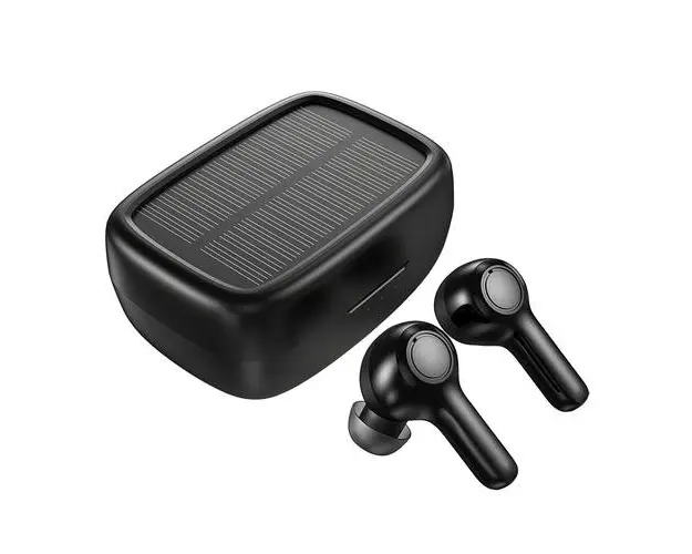 Casti True Wireless cu panou solar Choetech Solar BHT-09, Bluetooth, Microfon (Negru)