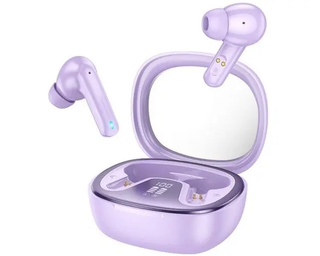 Casti True Wireless HOCO Shadow EQ6, Bluetooth, Microfon (Mov)