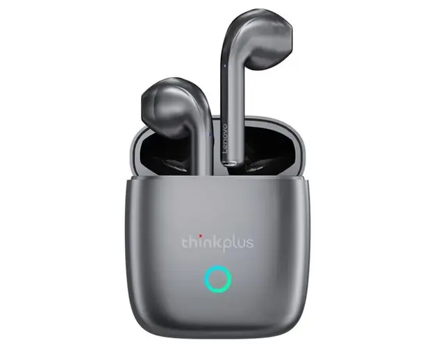 Casti True Wireles Lenovo LP50, Bluetooth, Microfon (Gri)