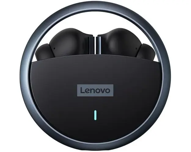 Casti True Wireless Lenovo LP60, Bluetooth, Microfon (Negru)