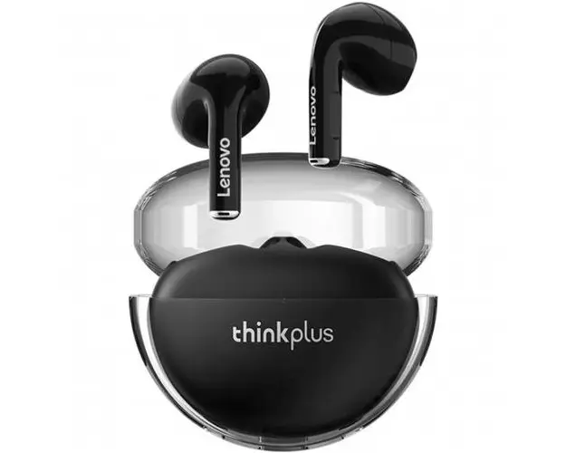 Casti True Wireless Lenovo LP80PRO, Bluetooth. Microfon (Negru)