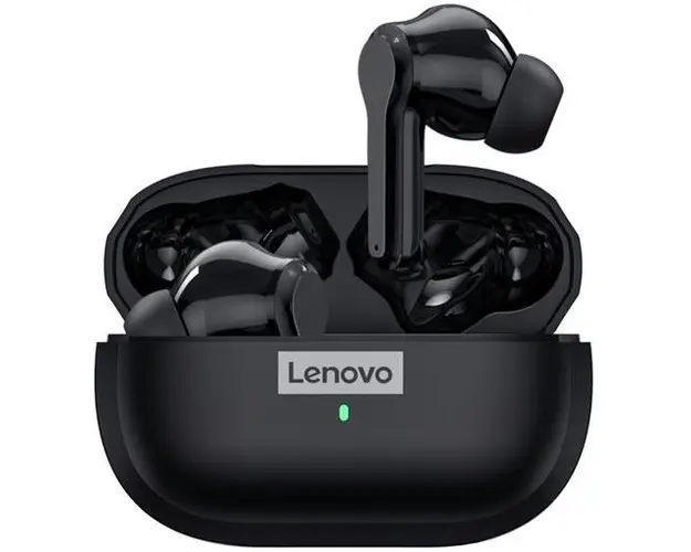 Casti Stereo Lenovo LP1S, SinglePoint, Bluetooth, True Wireless, IPX4 (Negru)