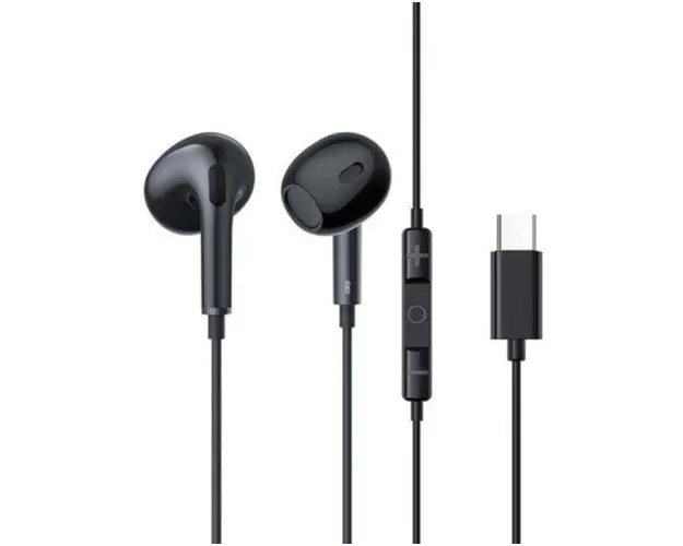 Casti Stereo Baseus Encok CZ17, USB-C, Microfon (Negru)