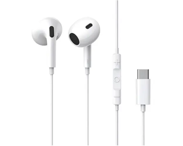 Casti Stereo Baseus Encok CZ17, USB-C, Microfon (Alb)