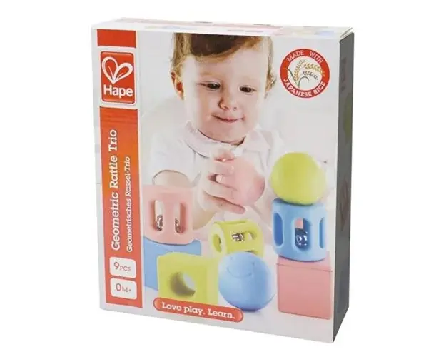 Hape - Set 3 zornaitoare, forme geometrice
