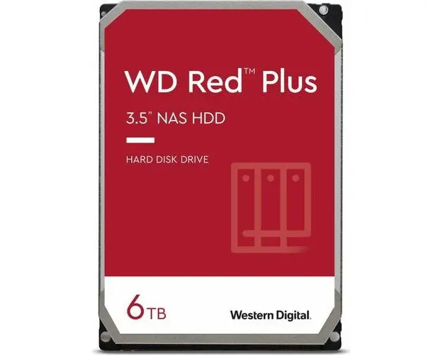 HDD Western Digital Red Plus 6TB SATA-III 5400 RPM 256MB