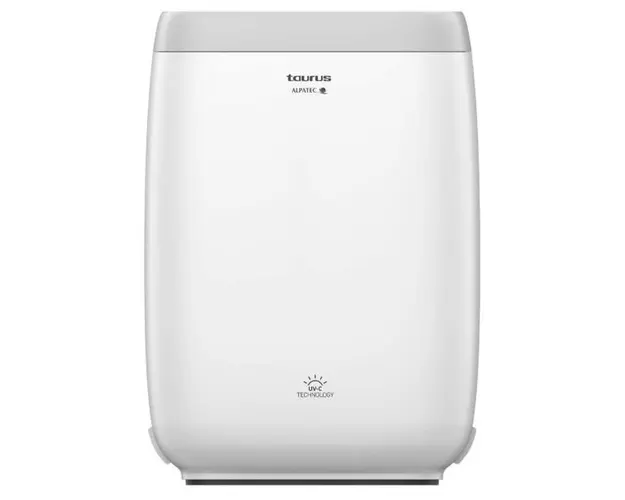 Purificator de aer Taurus High Landscapes, 38 W, Recomandat pentru incaperi pana la 80 mp, 350 mc/h, Timer, Lampa UVC antivirusi si antibacterii (Alb)