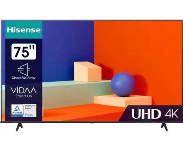 Televizor LED Hisense 190 cm (75inch) 75A6K, Ultra HD 4K, Smart TV, WiFi, CI+