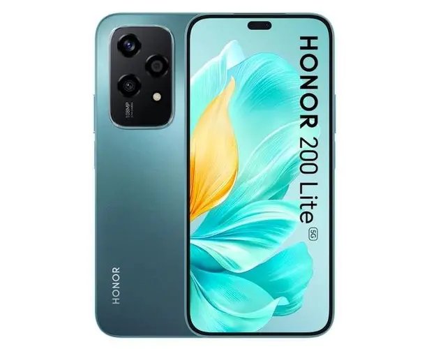 Telefon Mobil Honor 200 Lite, Procesor Mediatek Dimensity 6080 Octa-Core, AMOLED Touchscreen 6.7inch, 8GB RAM, 256GB Flash, Camera Tripla 108+5+2MP, Wi-Fi, 5G, Dual Sim, Android (Albastru)