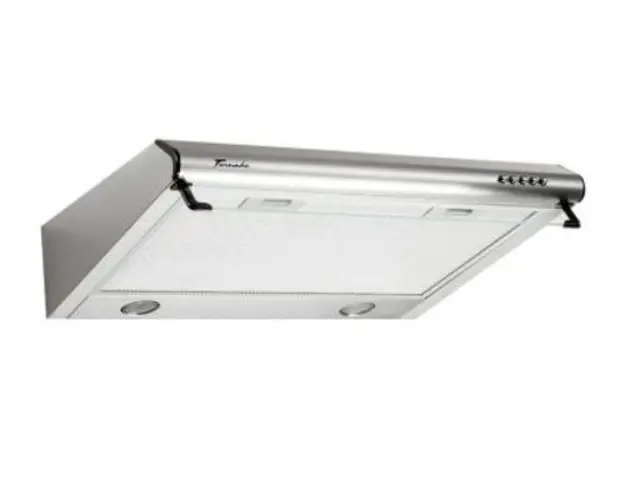 Hota traditionala Tornado Bona 10 (50) LED, 1 motor, latime 50 cm, absorbtie 380 m3/ora, filtru anti-grasimi aluminiu 5 straturi (Argintiu)