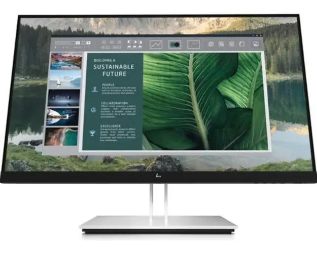 Monitor IPS LED HP 23.8inch E24u G4, Full HD (1920 x 1080), HDMI, DisplayPort (Negru/Argintiu)