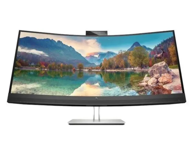 Monitor VA LED HP 34inch E34m G4, WQHD (3440 x 1440), HDMI, DisplayPort, Ecran Curbat, Boxe (Negru/Argintiu) 