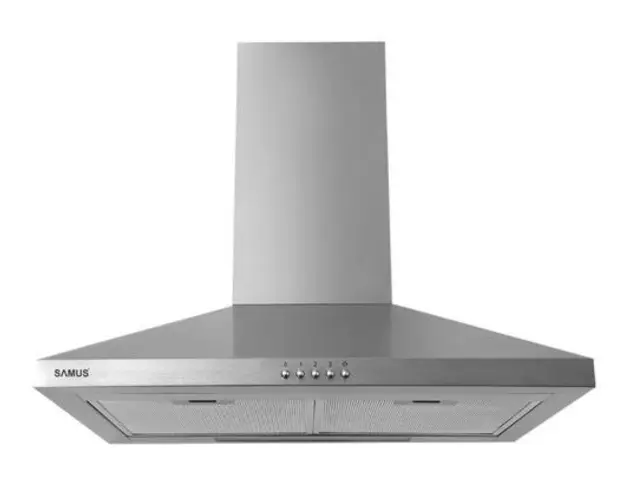 Hota Decorativa Samus HS638DLX, Latime 60 cm, 1 Motor, 3 Trepte de absorbtie, Tip Turn (Argintiu)