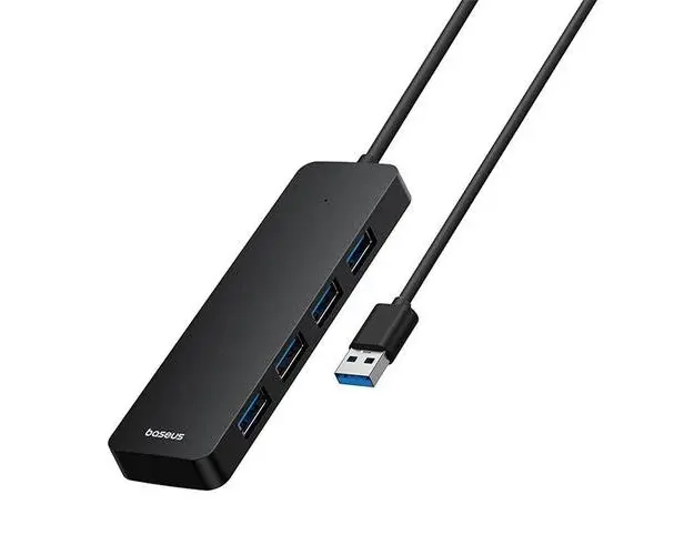 Hub USB Baseus UltraJoy Lite, 4x USB-A 3.0 (Negru) 