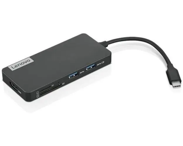 Hub USB LENOVO GX90T77924 7in1, USB-C, HDMI, Card Reader (Gri)