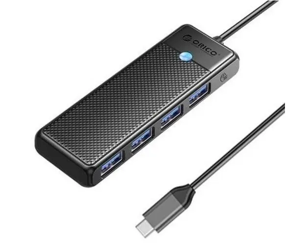 HUB USB Orico PAPW4A-C3, 4x USB 3.2 gen 1 (Negru)