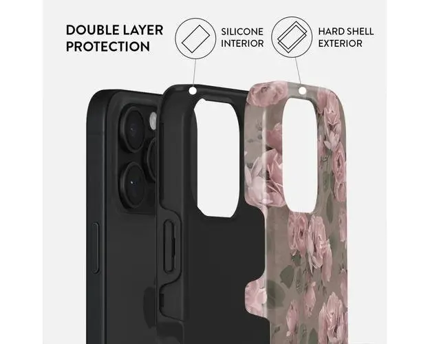 Husa Dual Layer Vintage Glamour Burga pentru iPhone 16 Pro, Multicolor