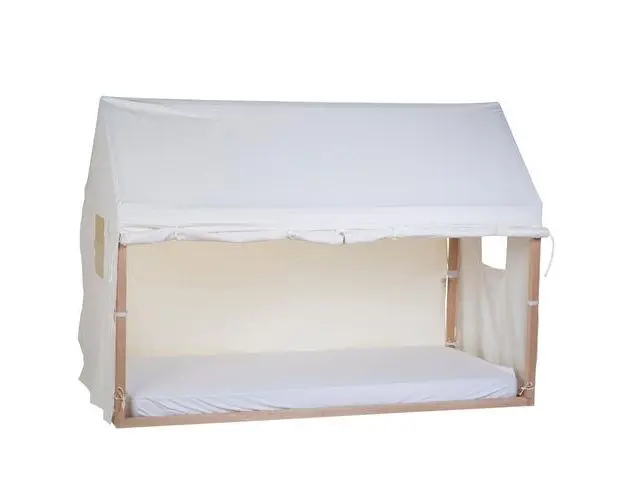 Husa cadru pat casuta Childhome, 90x200 cm (Alb)