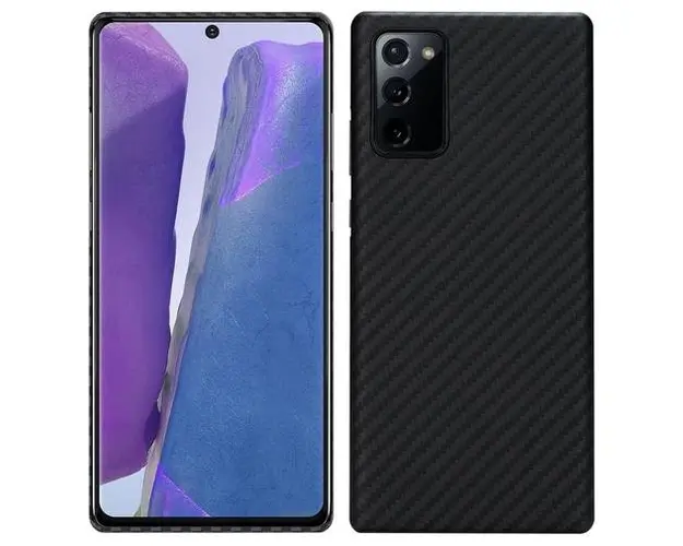 Protectie Spate Pitaka MagEz Twill pentru Samsung Galaxy Note 20 (Negru)