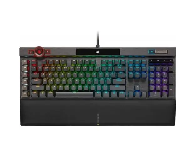 Tastatura Gaming Mecanica Corsair K100 RGB Optical OPX Switch, USB (Negru)