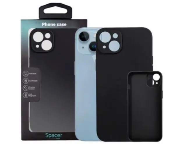 Protectie pentru spate Spacer SPPC-AP-IP14PL-TPU pentru Iphone 14 Plus, Negru