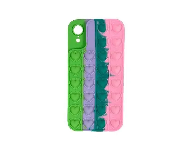 Husa Protectie Spate Lemontti Heart Pop it LEMHHPIXRM5 pentru Apple iPhone XR (Multicolor)