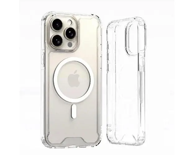 Husa Corner MagSafe Lemontti pentru iPhone 16 Pro, Transparent
