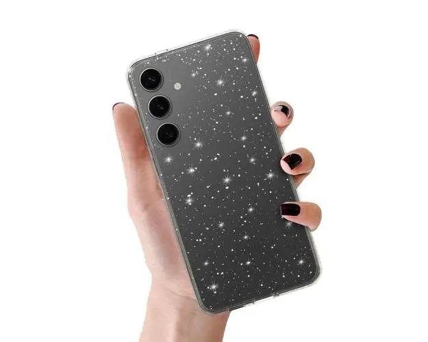 Husa Lemontti Crystal Glitter pentru Samsung Galaxy A14 / A14 5G, Argintiu