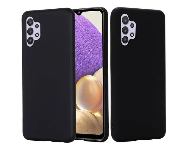 Husa Protectie Spate Lemontti LEMSLKA324GNG pentru Samsung Galaxy A32 4G, Silicon (Negru)
