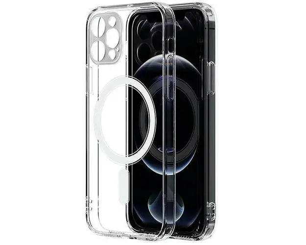 Husa MagSafe pentru Apple iPhone 15 Plus, OEM, Magnetic, Transparenta
