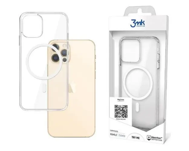 Husa Protectie Spate 3MK MagSafe 5903108458351 pentru Apple iPhone 12 Pro Max (Transparent)