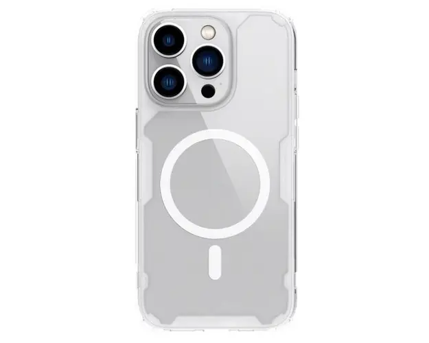 Husa MagSafe pentru Apple iPhone 15 Pro Max, Nillkin, Nature Pro, Alba