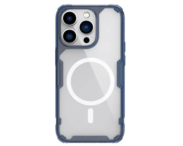 Husa MagSafe pentru Apple iPhone 15 Pro Max, Nillkin, Nature Pro, Albastru