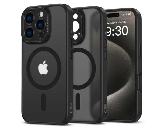 Husa MagSafe pentru Apple iPhone 16 Pro, Tech-Protect, Magcam, Neagra