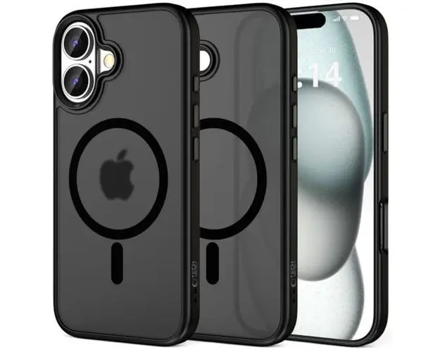 Husa MagSafe pentru Apple iPhone 16 Plus, Tech-Protect, Magmat, Neagra