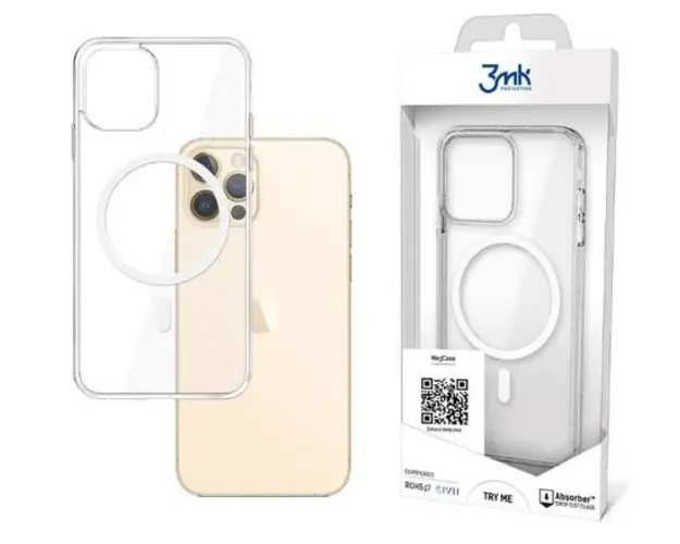 Husa MagSafe pentru Apple iPhone 16 Plus, 3MK, MagCase, Transparenta