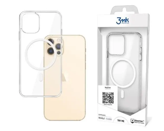 Husa MagSafe pentru Apple iPhone 16 Pro, 3MK, MagCase, Transparenta