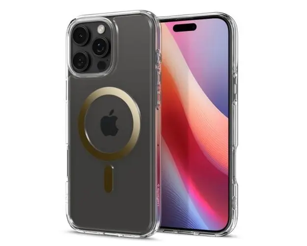 Husa MagSafe pentru Apple iPhone 16 Pro, Spigen, Ultra Hybrid, Aurie