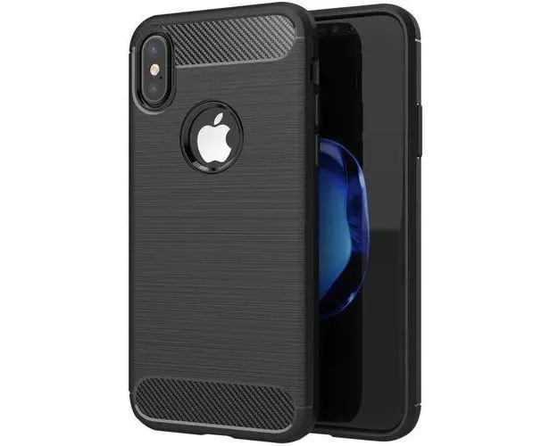 Husa Pentru Apple IPhone X / IPhone XS, Carbon, Neagra