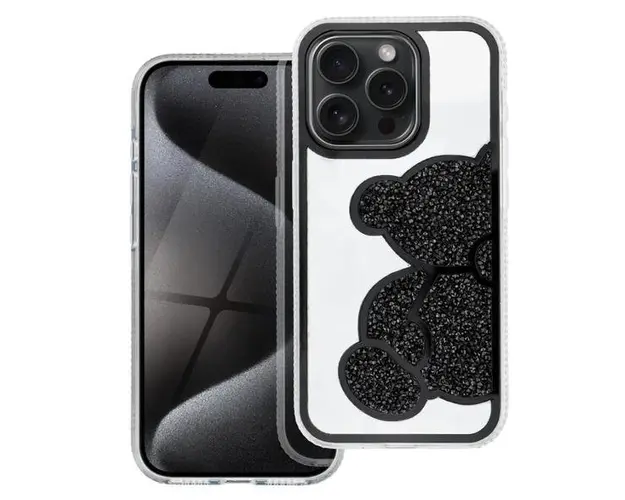 Husa pentru Apple iPhone 11, OEM, Teddy Bear, Neagra