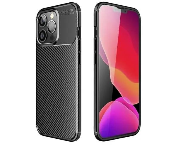 Husa Carbon Black OEM pentru Apple iPhone 15 Pro Max (Negru)
